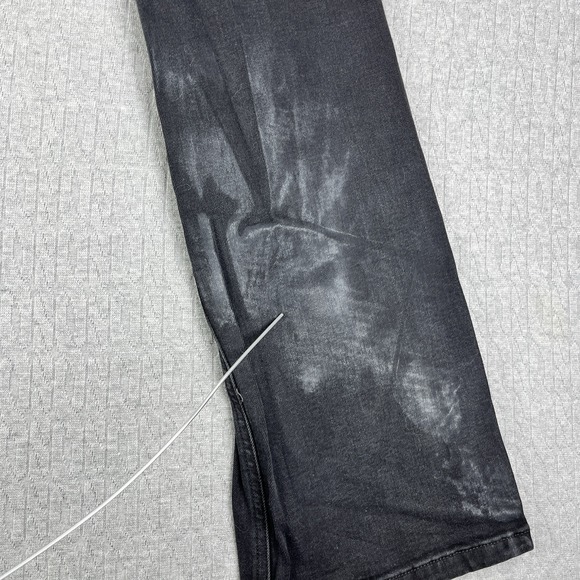 New Bootcut ZARA High Rise Flare Black Jeans Women 6/28X33 1/2 Distressed - Picture 12 of 16